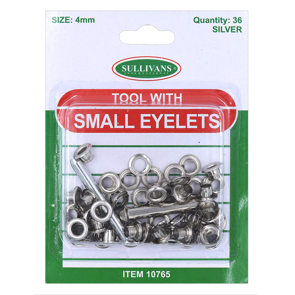 Sullivans 4mm Eyelets Plus Tool - Silver