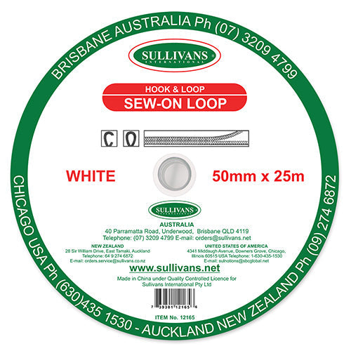 Sullivans Loop Tape - 50mm - White