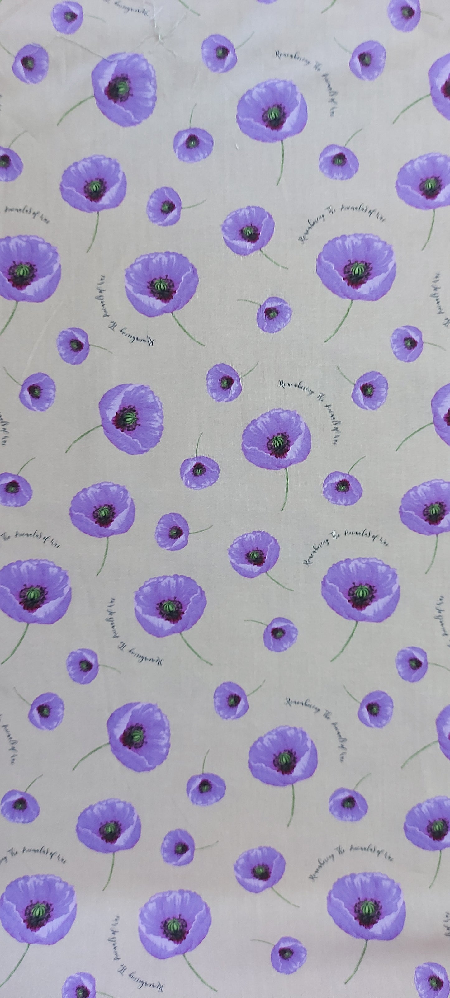 Remembering - The Animals of War - Poppies - Purple