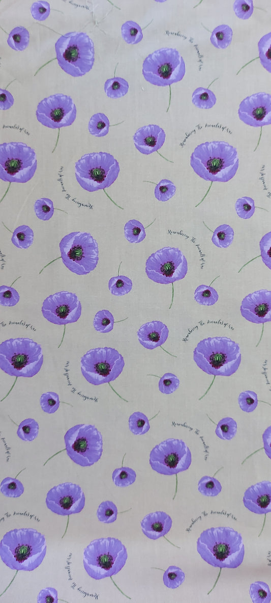 Remembering - The Animals of War - Poppies - Purple