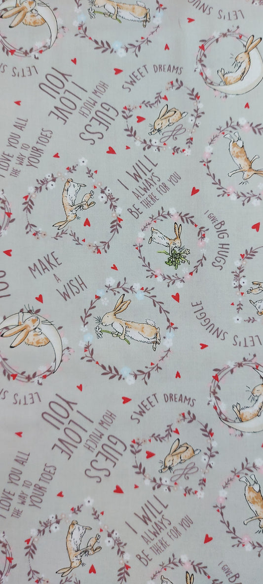 Guess How Much I Love You - Words & Bunny - Taupe