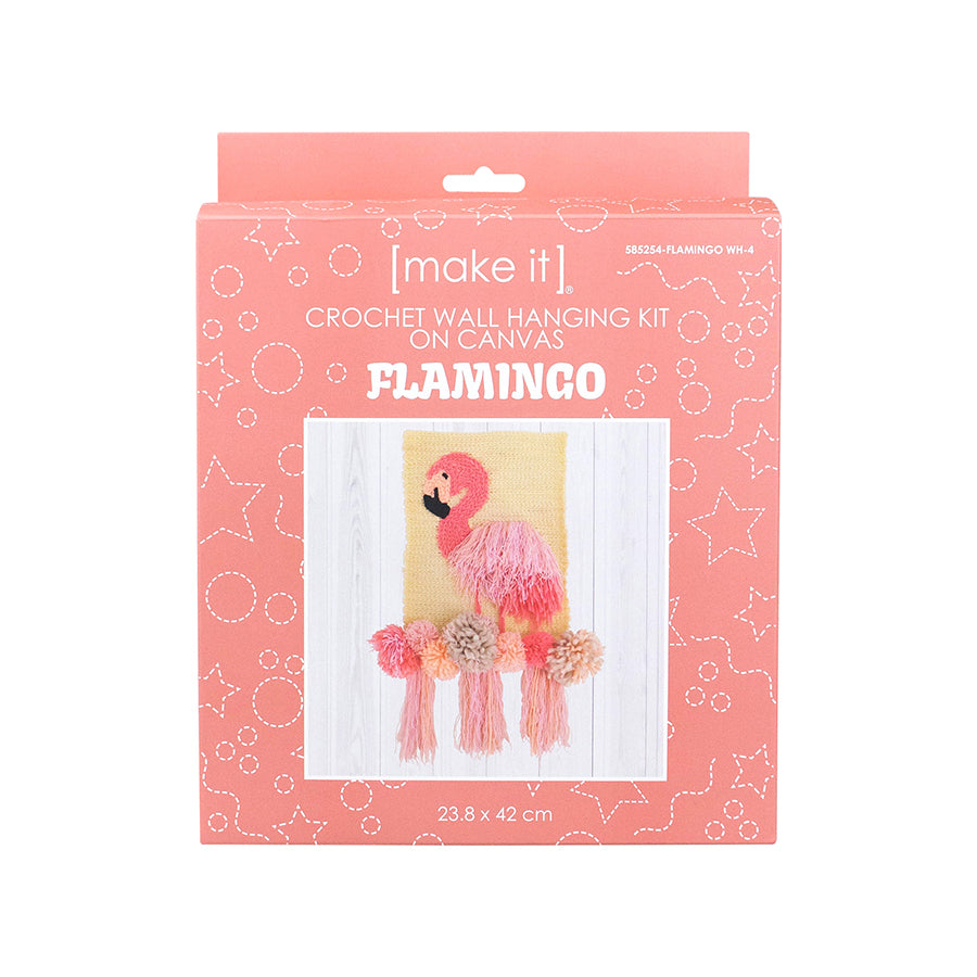 MAKE IT CROCHET WALL HANGING KIT - FLAMINGO