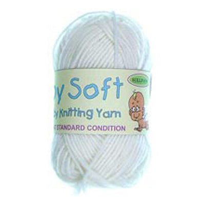 Knitting Yarn Baby 50 Gm - 4 ply - White