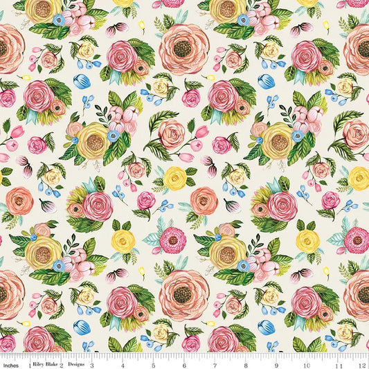 Sweet Spring - Ivory - Flowers