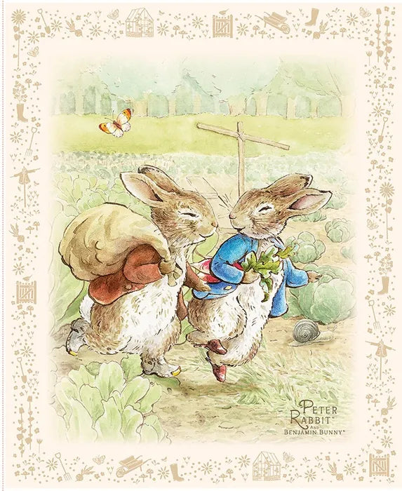 Peter Rabbit & Benjamin Bunny - Panel - Cream