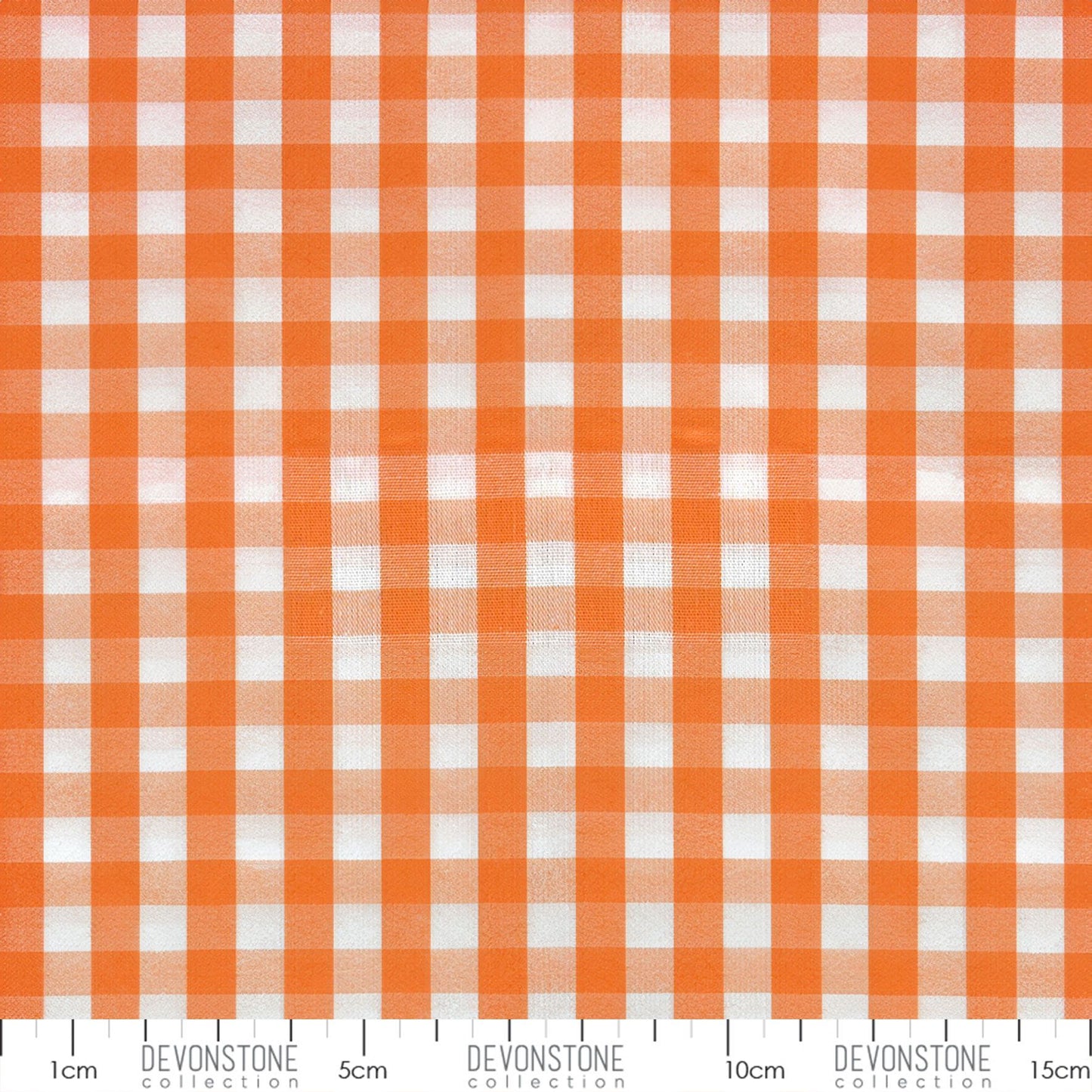 GINGHAM - 100% COTTON - 145CM WIDE - ORANGE