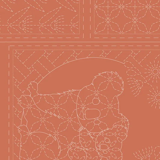 SASHIKO - FAUNA - CLAY - PANEL