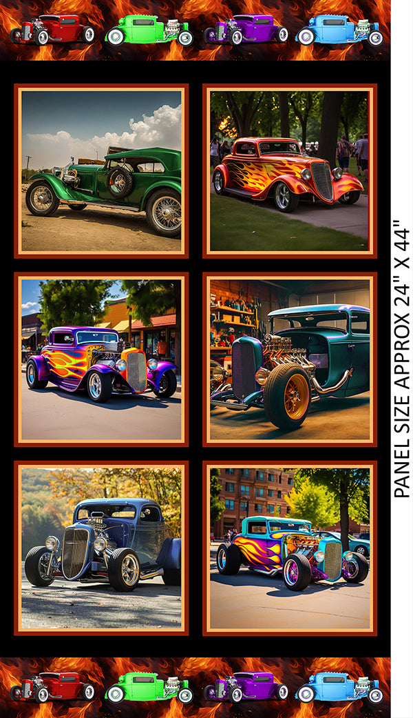 Hot Rods - Block Panel - Cars