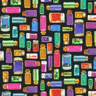 Rainbow Crafter's Stash - Bottles, Beads & Buttons