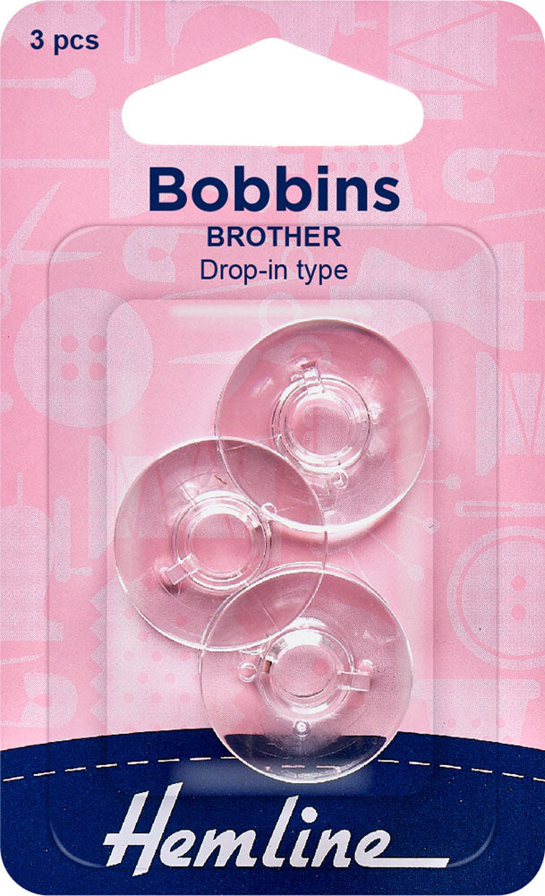 Plastic Bobbins, Brother, 3 Pack (flat top)
