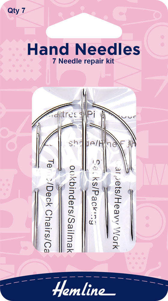 Hand Needles Repair Kit, Assorted, 7 Pack