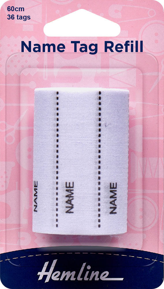 Name Label Kit, Printed Iron-On Tags Refill, 36 Tags