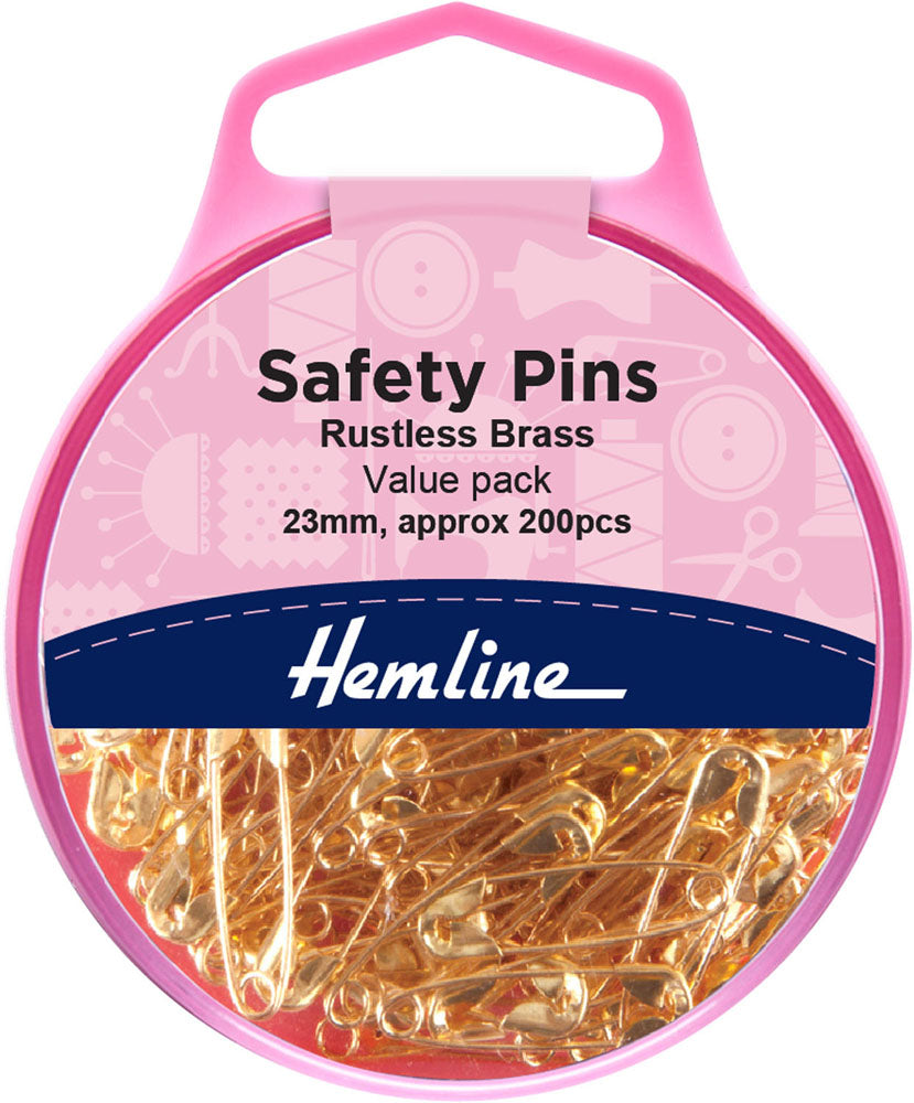 200 Safety Pins, Brass Size 23mm