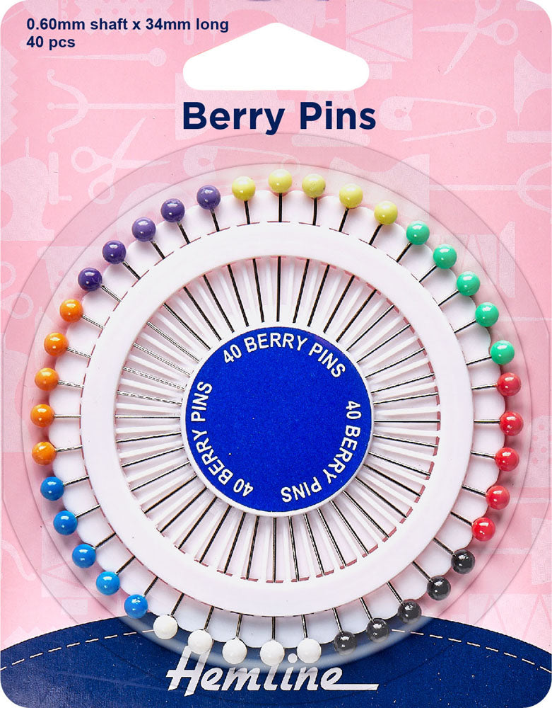 Plastic Head Berry Pins, Nickel