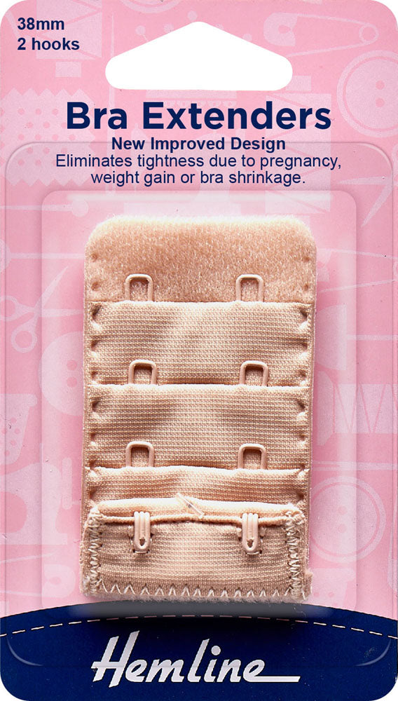 Bra Back Extender 2 Hook, 38mm Nude