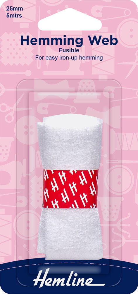 Fusible Hemming Web, White 5M X 25mm
