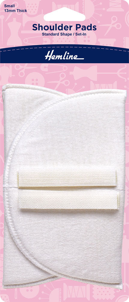 Standard Set-In Shoulder Pads, 1 Pair, Small, White