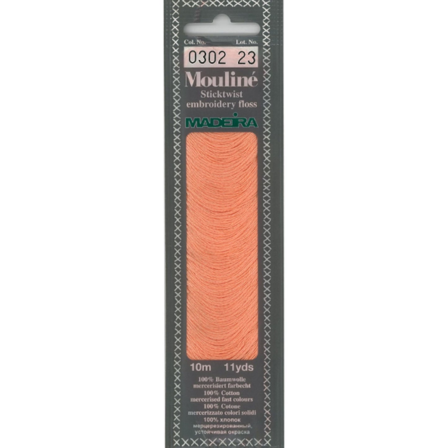 Mouline 6 Stranded Cotton Embroidery Floss, 0302 Light Salmon