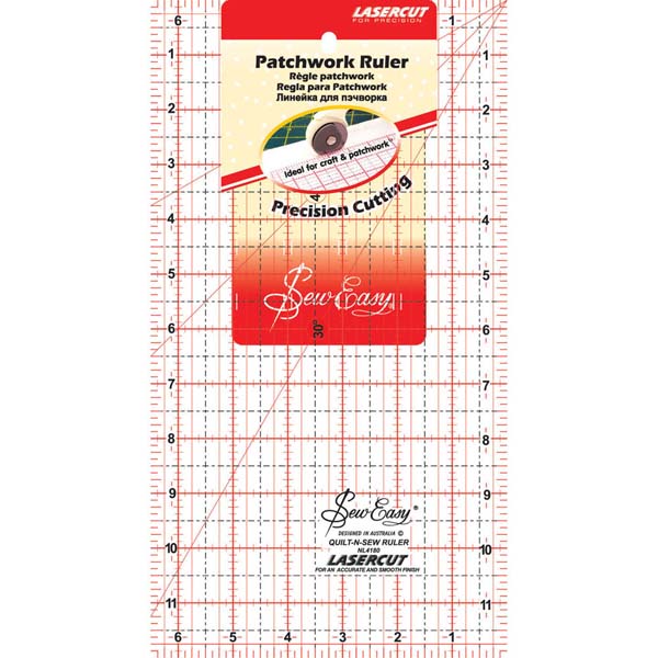 Quilters Ruler, 12 X 6.5 Inch