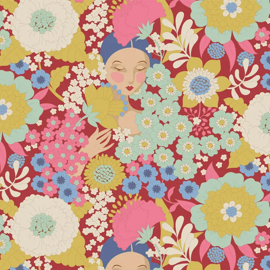 TILDA - WALLFLOWER - BURGUNDY