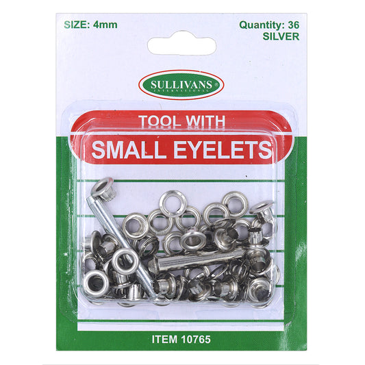 Sullivans 4mm Eyelets Plus Tool - Silver