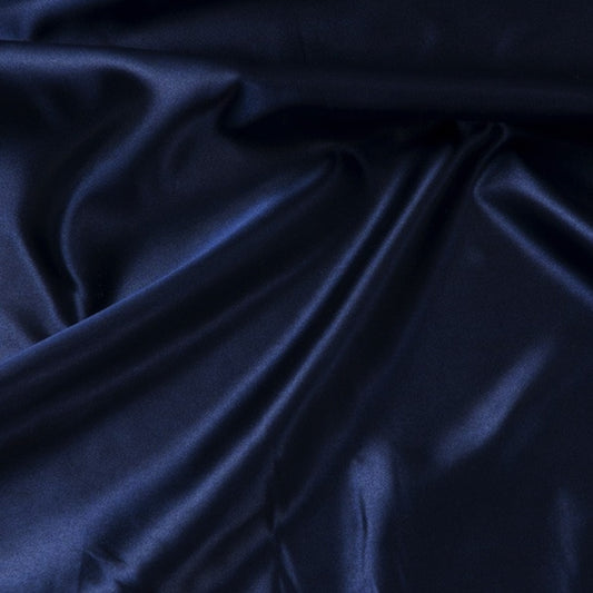 Party Satin Fabric - 150cm - Navy