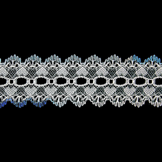 Eyelet Lace 40mm Multi Blue