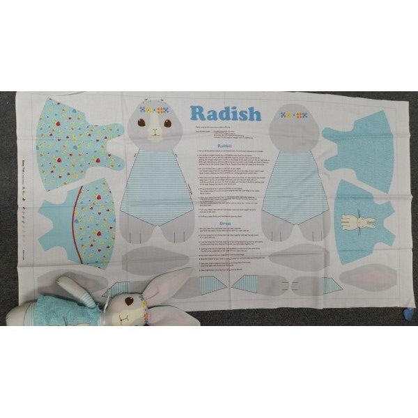 Bunny Trail - Panel - Toy - Blue