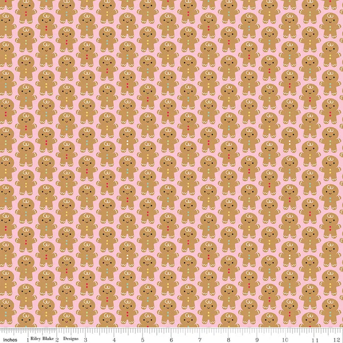 Gingerbread Kisses - Gingerbread Men - Pink