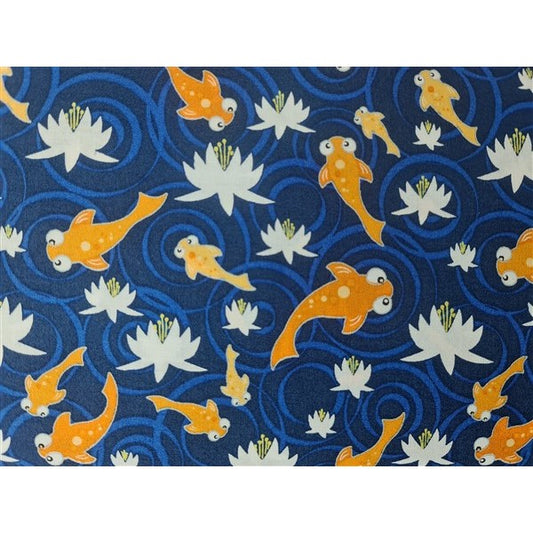 Claire Turpin - Pondlife - Navy Blue Gold Fish