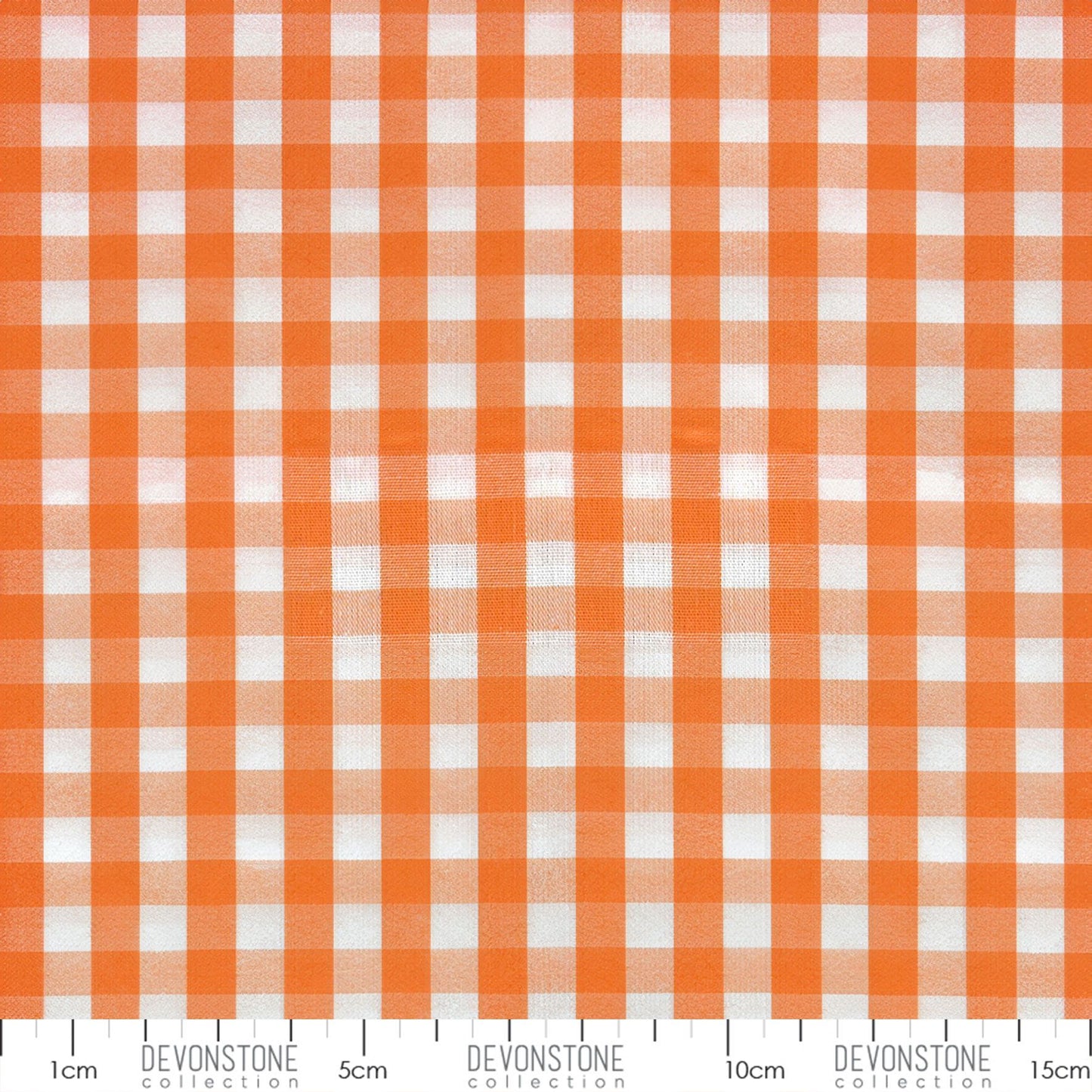 GINGHAM - 100% COTTON  - 145CM WIDE - ORANGE