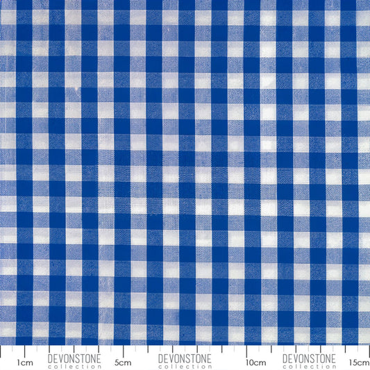 GINGHAM - 100% COTTON  - 145CM WIDE - Royal Blue