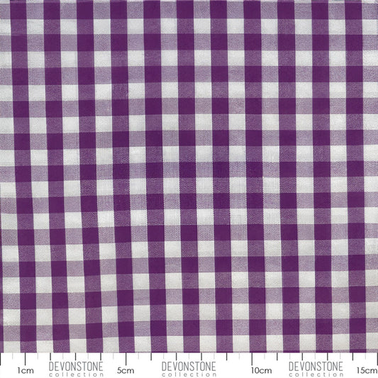 GINGHAM - 100% COTTON  - 145CM WIDE - Purple