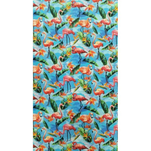 Fabulous Flamingos - Small All Over - Dark Blue