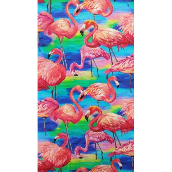 Fabulous Flamingos - Large All Over - Blue