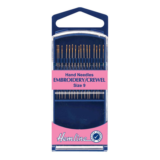 Gold-Eye Embroidery/Crewel Hand Needle, 16 Pack, Size 9