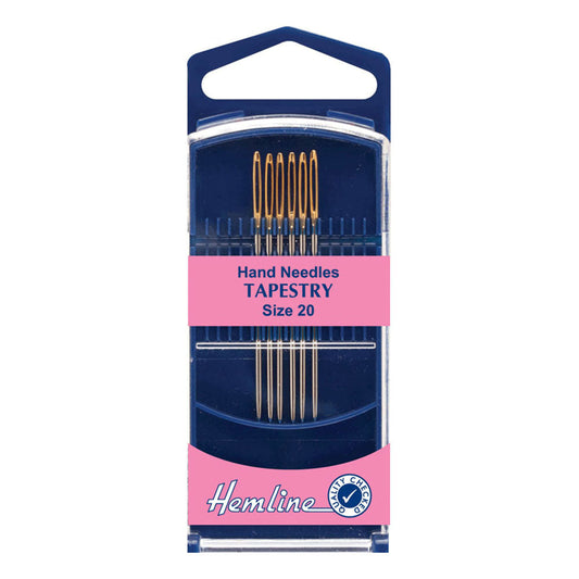 Gold-Eye Tapestry Hand Needles, 6 Pack, Size 20