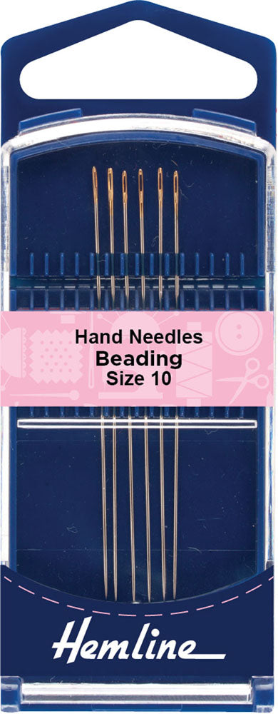 Gold-Eye Beading Hand Needle, 6 Pack, Size 10