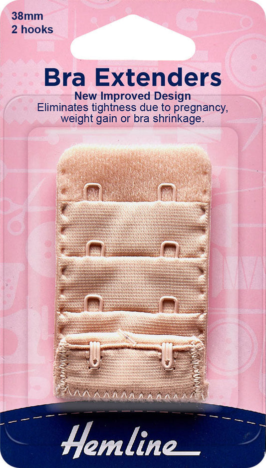 Bra Back Extender 2 Hook, 38mm Nude