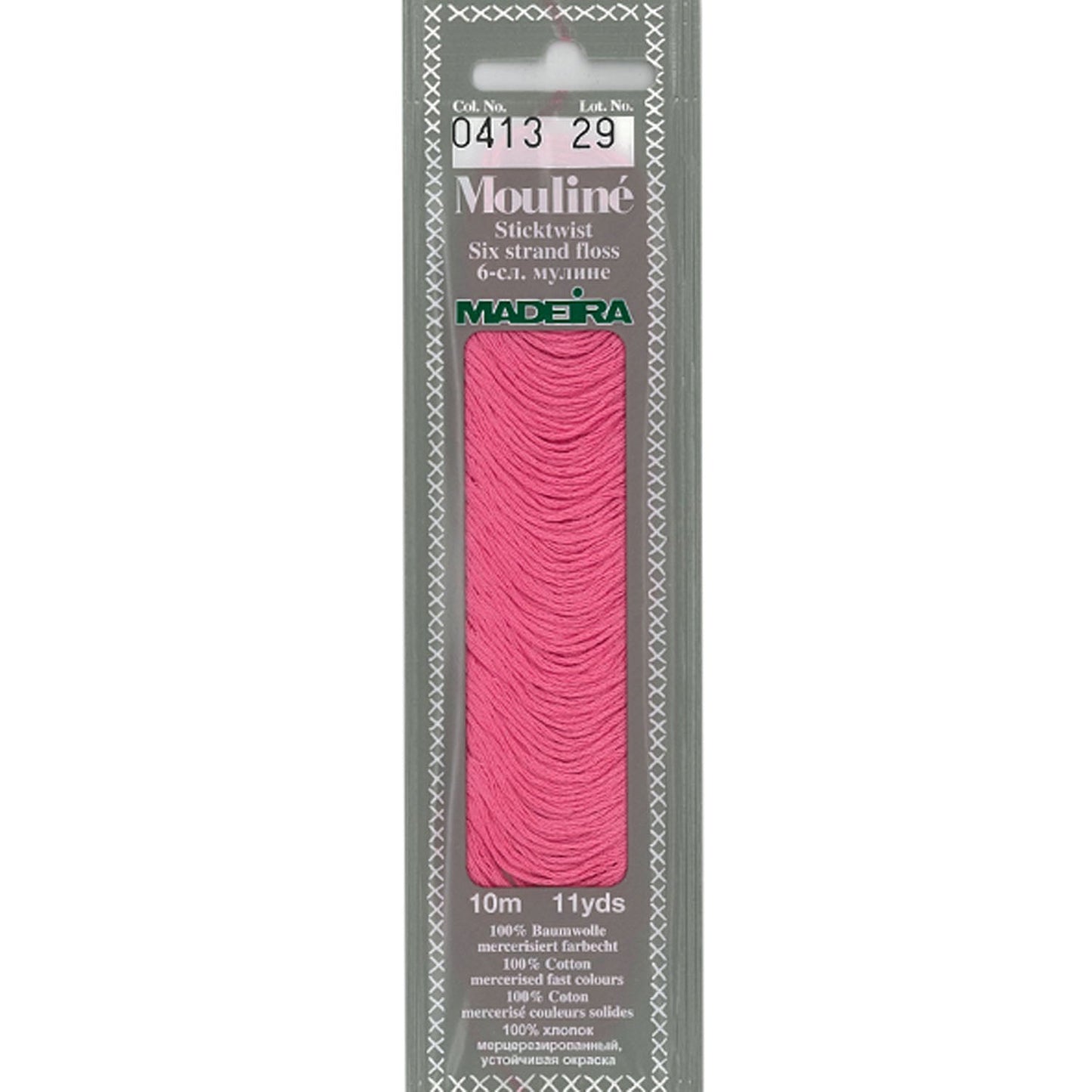 Mouline 6 Stranded Cotton Embroidery Floss, 0413 Pink