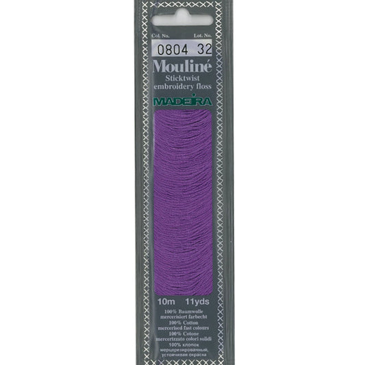 Mouline 6 Stranded Cotton Embroidery Floss, 0804 Purple