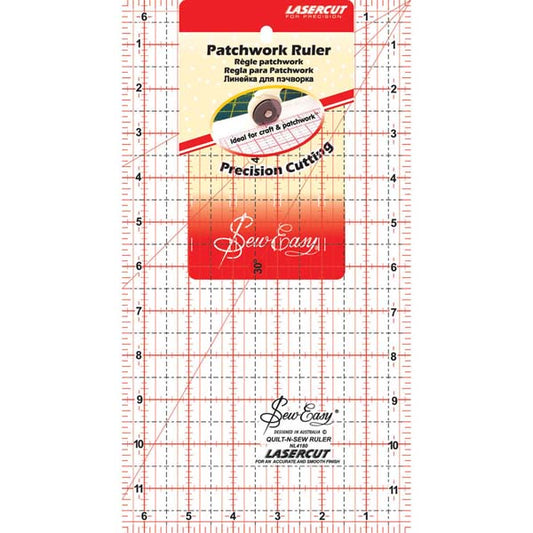 Quilters Ruler, 12 X 6.5 Inch